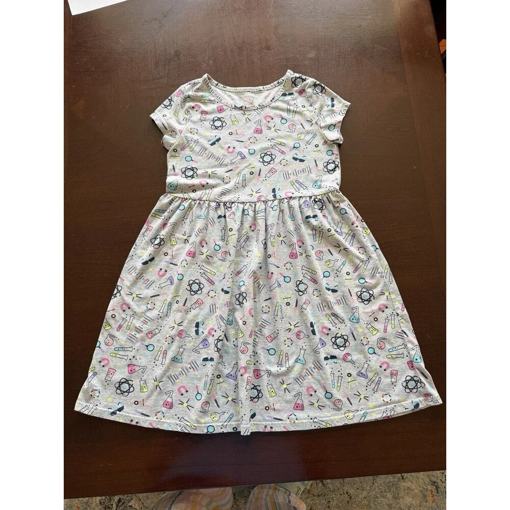 Science Doodle Back to School STEM Chemistry Girl’s Dress Large 10 / 12